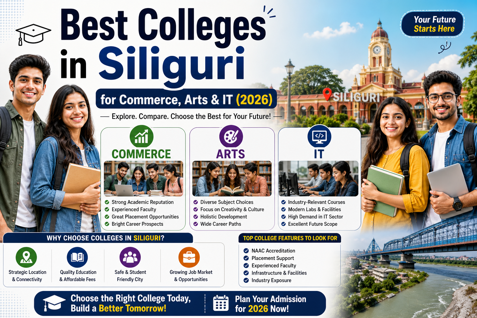 Best Colleges in Siliguri for Commerce, Arts & IT (2026)