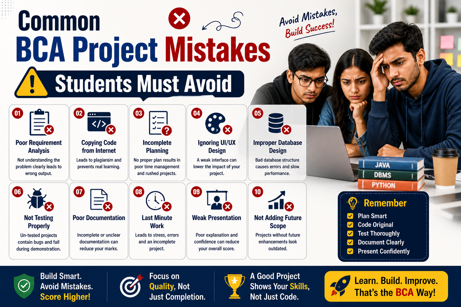 Common BCA Project Mistakes Students Must Avoid